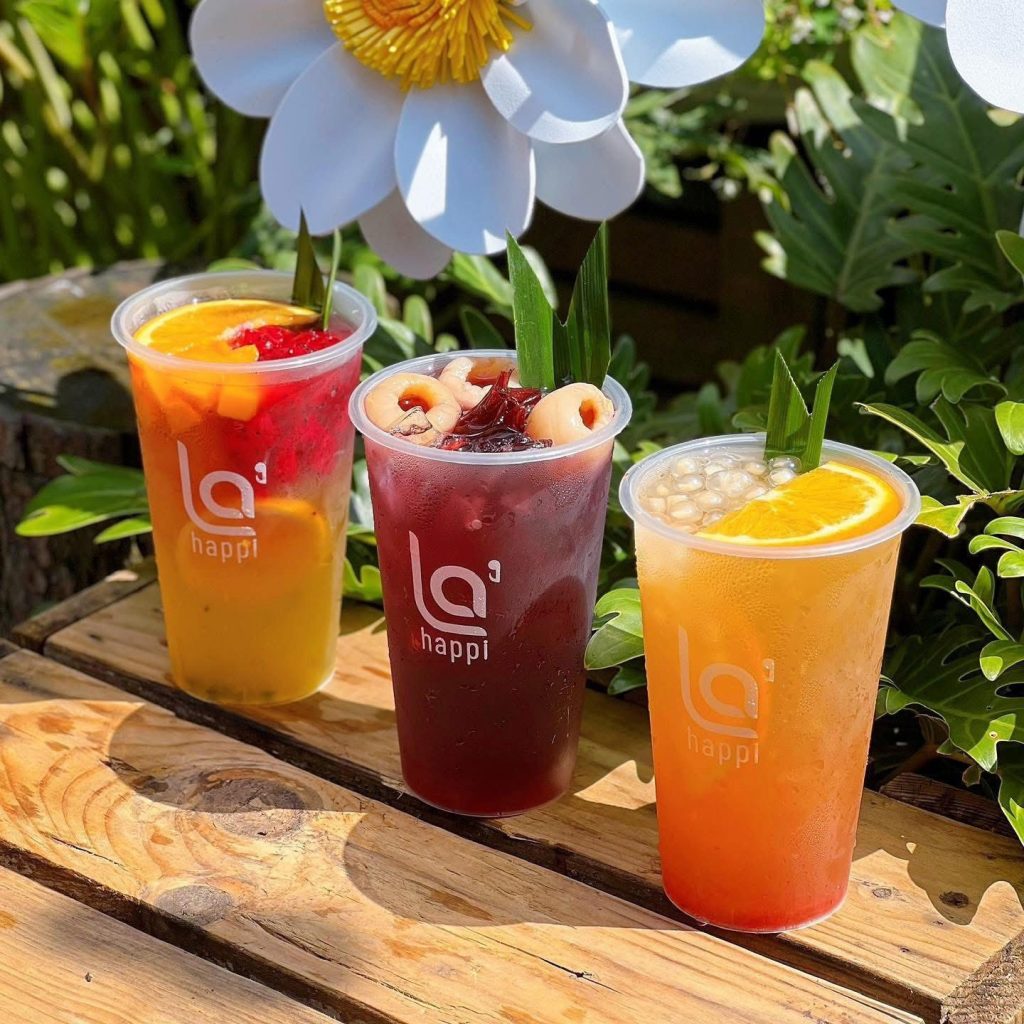Ly nhựa in logo đựng trà trái cây, nước ép