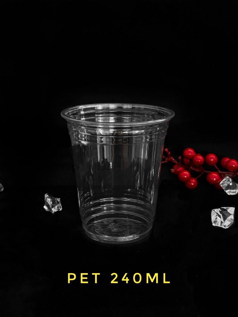 Ly nhựa PET 240ml trong suốt đóng thùng 1.000 ly